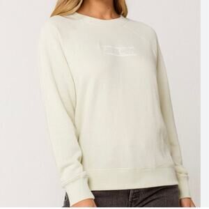 RVCA Swerve Womens Crew Sweatshirt in Celery Green Large
